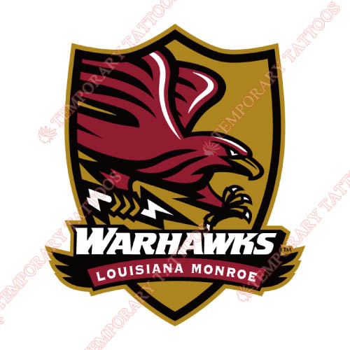 Louisiana Monroe Warhawks Customize Temporary Tattoos Stickers NO.4838